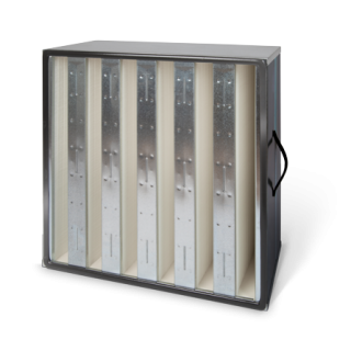 FILTRO DE AIRE HEPA ALTO CAUDAL MARCO CHAPA ACERO GALVANIZADO (marco con junta a un lado y sin protección)  FIBRA DE VÍDRIO H13